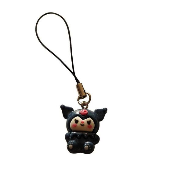 Sanrio Kawaii Kuromi Phone Charm Keychain - Picture 1 of 2